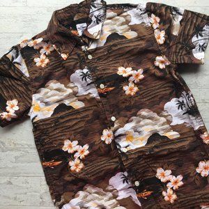 OLD NAVY Hawaiian Print Shirt Boy Summer Beach M